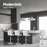 Darrahopens Furniture > Bar Stools & Chairs Artiss 4x Bar Stools Gas Lift Padded Leather Black & White