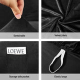 Darrahopens Furniture > Bar Stools & Chairs Artiss Recliner Chair Covers 1 Seater Velvet Black