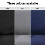 Darrahopens Furniture > Bar Stools & Chairs Artiss Recliner Chair Covers 1 Seater Velvet Grey