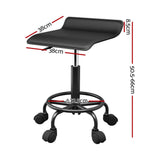Darrahopens Furniture > Bar Stools & Chairs Artiss Salon Stool Swivel Height Adjustable Square Barber Spa Chair PU Black
