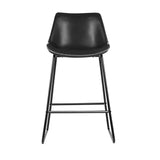 darrahopens Furniture > Bar Stools & Chairs Artiss Set of 2 Bar Stools Kitchen Metal Bar Stool Dining Chairs PU Leather Black