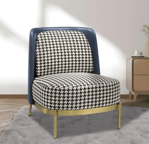 Darrahopens Furniture > Bar Stools & Chairs Cecily Upholstered Slipper Chair armchair in deep blue