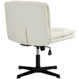 Darrahopens Furniture > Bar Stools & Chairs Faux Leather Home Office Chair -Beige