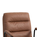 Darrahopens Furniture > Bar Stools & Chairs Faux Leather Office Chair -Brown
