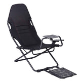 Darrahopens Furniture > Bar Stools & Chairs > Gaming Chairs Artiss Steel Foldable Racing Simulator Cockpit Seat Wheel Stand Gear Shifter Mount Black In Australia - Darrahopens
