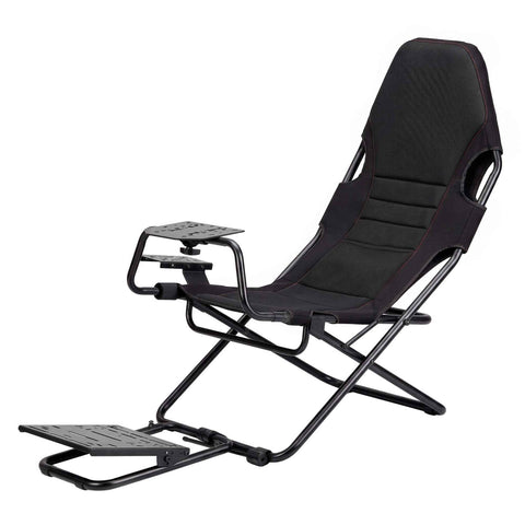 Darrahopens Furniture > Bar Stools & Chairs > Gaming Chairs Artiss Steel Foldable Racing Simulator Cockpit Seat Wheel Stand Gear Shifter Mount Black In Australia - Darrahopens