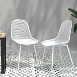 Darrahopens Furniture > Bar Stools & Chairs Gardeon 4PC Outdoor Dining Chairs PP Lounge Chair Patio Garden Furniture White