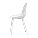 Darrahopens Furniture > Bar Stools & Chairs Gardeon 4PC Outdoor Dining Chairs PP Lounge Chair Patio Garden Furniture White
