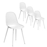Darrahopens Furniture > Bar Stools & Chairs Gardeon 4PC Outdoor Dining Chairs PP Lounge Chair Patio Garden Furniture White
