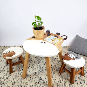 Darrahopens Furniture > Bar Stools & Chairs Giraffe Table + 2 Stools Set