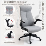 Darrahopens Furniture > Bar Stools & Chairs High Back Office Chair -Grey