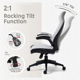 Darrahopens Furniture > Bar Stools & Chairs High Back Office Chair -Grey