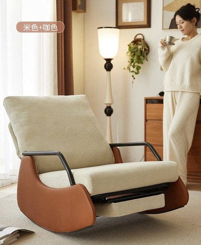 Darrahopens Furniture > Bar Stools & Chairs Home rocking chair adult recliner couch couch lounger Living room balcony lounger single casual retro chair