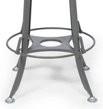 Darrahopens Furniture > Bar Stools & Chairs Industrial Swivel Height Adjustable Grey Oak Wood Bar Stool Chair with Back