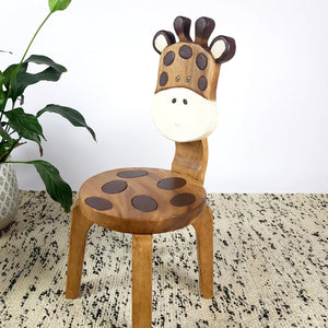 Darrahopens Furniture > Bar Stools & Chairs Kids Wooden Chair Giraffe