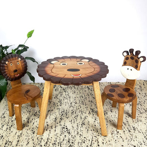 Darrahopens Furniture > Bar Stools & Chairs Lion Table + 2 Chairs Set