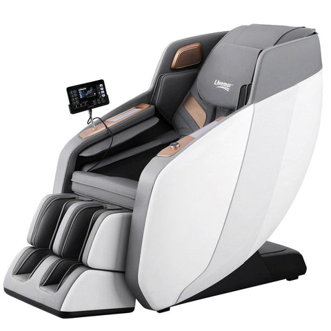 Darrahopens Furniture > Bar Stools & Chairs > Massage Chairs Livemor 4D Massage Chair Electric Recliner Double Core Mechanism Massager ROWA White