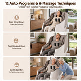 Darrahopens Furniture > Bar Stools & Chairs > Massage Chairs Livemor Elite 4D Massage Chair Recliner, SL Track Zero Gravity & Heat Auto Body Scan, 12 Auto Programs, 3 Zero-G Positions, Foot Rollers, Airbag Compression, Bluetooth Speaker, Wireless Charging In Australia - Darrahopens