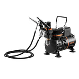 Darrahopens Furniture > Bar Stools & Chairs > Massage Chairs VEVOR Airbrush Kit, 1/6 HP, Air Brush Kit with Air Compressor, 3 Dual-Action Professional Airbrushes with 3 Tips, Hose, Acrylic Paint, 2 Fans, Low Noise, for Cake Decorating, Model Painting, Nail Art