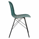 Darrahopens Furniture > Bar Stools & Chairs Set of 2 Modern Republica Dining Chair Living Office Furniture Seat Scandi - Dark Green