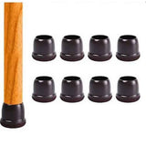 Darrahopens Furniture > Bar Stools & Chairs > Table & Bar Stools 16pcs Silicone Chair Leg Floor Protectors Furniture Leg Feet Cup for Hardwood Floors with Wrapped Felt -Round brown