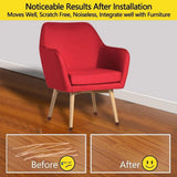 Darrahopens Furniture > Bar Stools & Chairs > Table & Bar Stools 16pcs Silicone Chair Leg Floor Protectors Furniture Leg Feet Cup for Hardwood Floors with Wrapped Felt -Round brown