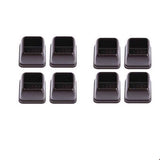 Darrahopens Furniture > Bar Stools & Chairs > Table & Bar Stools 16pcs Silicone Chair Leg Floor Protectors Furniture Leg Feet Cup for Hardwood Floors with Wrapped Felt -Square brown