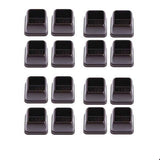 Darrahopens Furniture > Bar Stools & Chairs > Table & Bar Stools 16pcs Silicone Chair Leg Floor Protectors Furniture Leg Feet Cup for Hardwood Floors with Wrapped Felt -Square brown