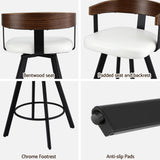 Darrahopens Furniture > Bar Stools & Chairs > Table & Bar Stools 2x Artiss Bar Stools Swivel Kitchen Chairs Metal Legs Bentwood Counter White PU
