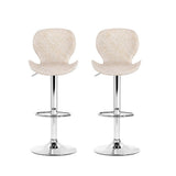 Darrahopens Furniture > Bar Stools & Chairs > Table & Bar Stools Artiss 2x Bar Stools Kitchen Swivel Gas Lift Counter Chair Wing PE Rattan Beige