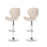 Darrahopens Furniture > Bar Stools & Chairs > Table & Bar Stools Artiss 2x Bar Stools Kitchen Swivel Gas Lift Counter Chair Wing PE Rattan Beige