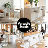 Darrahopens Furniture > Bar Stools & Chairs > Table & Bar Stools Artiss 2x Bar Stools Kitchen Swivel Gas Lift Counter Dining Chair Curved White