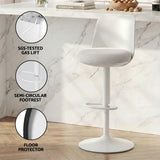 Darrahopens Furniture > Bar Stools & Chairs > Table & Bar Stools Artiss 2x Bar Stools Kitchen Swivel Gas Lift Counter Dining Chair Curved White