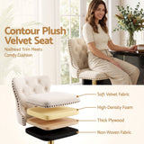 Darrahopens Furniture > Bar Stools & Chairs > Table & Bar Stools Artiss 3x Bar Stools Counter Chair Kitchen Adjustable Nailhead Trim Velvet Ivory In Australia - Darrahopens