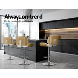 Darrahopens Furniture > Bar Stools & Chairs > Table & Bar Stools Artiss 3x Bar Stools Counter Chairs Adjustable Swivel PU Leather Galina White In Australia - Darrahopens