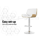 Darrahopens Furniture > Bar Stools & Chairs > Table & Bar Stools Artiss 3x Bar Stools Counter Chairs Adjustable Swivel PU Leather Galina White In Australia - Darrahopens
