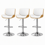 Darrahopens Furniture > Bar Stools & Chairs > Table & Bar Stools Artiss 3x Bar Stools Counter Chairs Adjustable Swivel PU Leather Galina White In Australia - Darrahopens