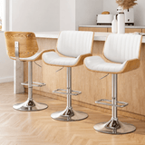 Darrahopens Furniture > Bar Stools & Chairs > Table & Bar Stools Artiss 3x Bar Stools Counter Chairs Adjustable Swivel PU Leather Galina White In Australia - Darrahopens