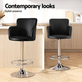 Darrahopens Furniture > Bar Stools & Chairs > Table & Bar Stools Artiss 3x Bar Stools Counter Chairs Swivel Adjustable Tub PU Leather Black In Australia - Darrahopens