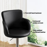 Darrahopens Furniture > Bar Stools & Chairs > Table & Bar Stools Artiss 3x Bar Stools Counter Chairs Swivel Adjustable Tub PU Leather Black In Australia - Darrahopens