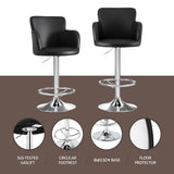 Darrahopens Furniture > Bar Stools & Chairs > Table & Bar Stools Artiss 3x Bar Stools Counter Chairs Swivel Adjustable Tub PU Leather Black In Australia - Darrahopens