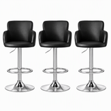 Darrahopens Furniture > Bar Stools & Chairs > Table & Bar Stools Artiss 3x Bar Stools Counter Chairs Swivel Adjustable Tub PU Leather Black In Australia - Darrahopens