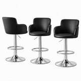 Darrahopens Furniture > Bar Stools & Chairs > Table & Bar Stools Artiss 3x Bar Stools Counter Chairs Swivel Adjustable Tub PU Leather Black In Australia - Darrahopens