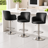 Darrahopens Furniture > Bar Stools & Chairs > Table & Bar Stools Artiss 3x Bar Stools Counter Chairs Swivel Adjustable Tub PU Leather Black In Australia - Darrahopens