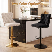Darrahopens Furniture > Bar Stools & Chairs > Table & Bar Stools Artiss 4x Bar Stools Counter Chair Kitchen Adjustable Nailhead Trim Velvet Ivory In Australia - Darrahopens