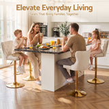 Darrahopens Furniture > Bar Stools & Chairs > Table & Bar Stools Artiss 4x Bar Stools Counter Chair Kitchen Adjustable Nailhead Trim Velvet Ivory In Australia - Darrahopens