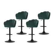 Darrahopens Furniture > Bar Stools & Chairs > Table & Bar Stools Artiss 4x Bar Stools Gas Lift Velvet Green