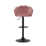 Darrahopens Furniture > Bar Stools & Chairs > Table & Bar Stools Artiss 4x Bar Stools Gas Lift Velvet Pink