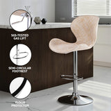 Darrahopens Furniture > Bar Stools & Chairs > Table & Bar Stools Artiss 4x Bar Stools Kitchen Swivel Gas Lift Counter Chair Wing PE Rattan Beige