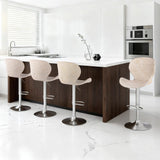 Darrahopens Furniture > Bar Stools & Chairs > Table & Bar Stools Artiss 4x Bar Stools Kitchen Swivel Gas Lift Counter Chair Wing PE Rattan Beige